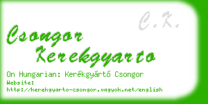 csongor kerekgyarto business card